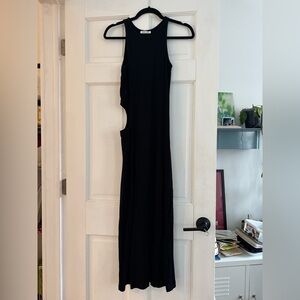 Sandy Liang Black Sleeveless Maxi Dress with cutout - new with tags
